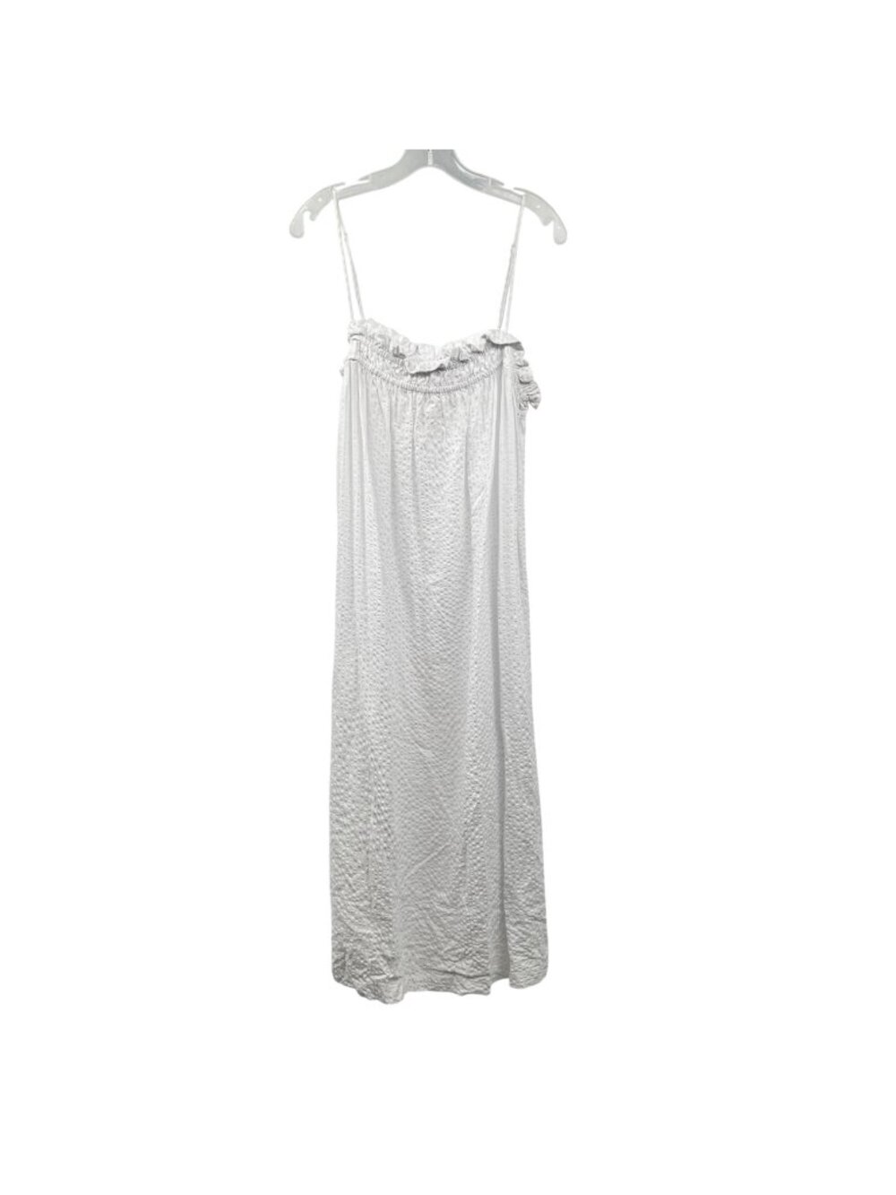 H&M Womens Crinkle Midi Sundress White Womens Size 6